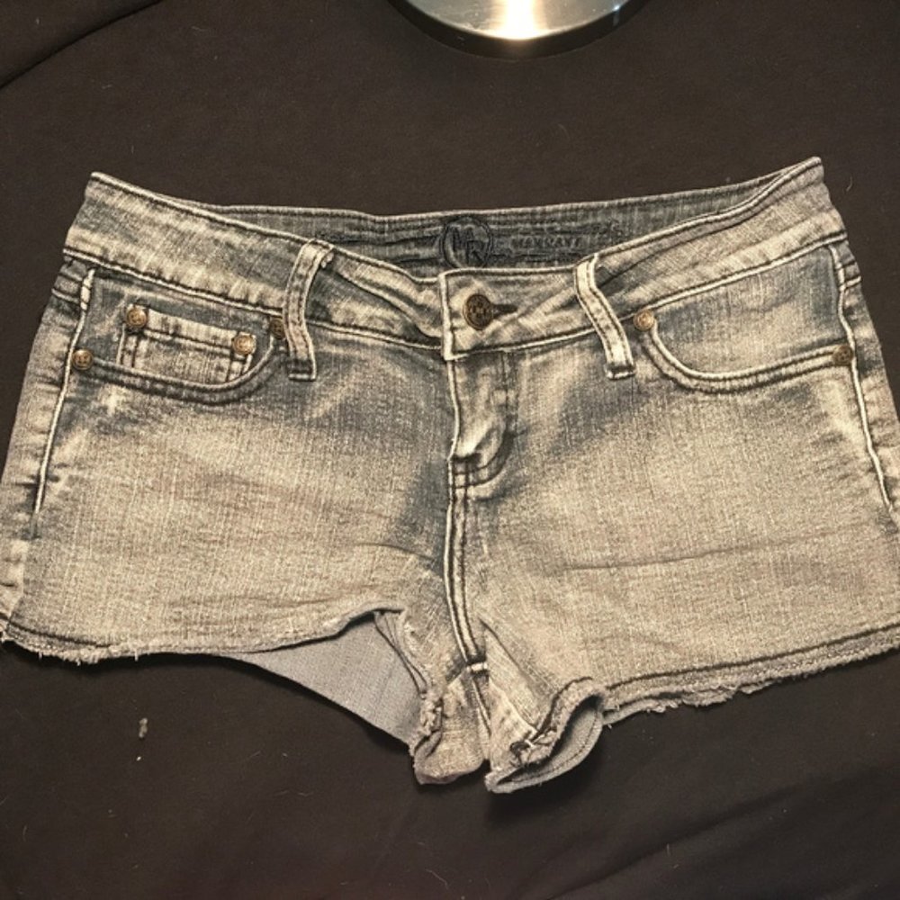 Max Rave denim shorts black acid wash Size 3